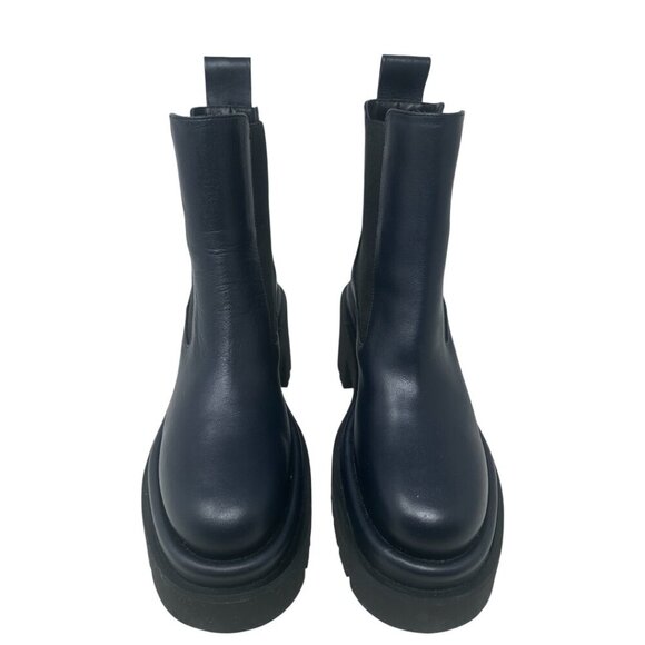 New Paloma Barcelo Sander Navy Leather Chelsea Platform Boots 6, Y2K, Streetwear - Picture 4 of 12